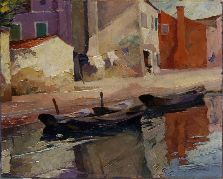 Lazzari, Bice , casa e canali di Burano, 1927, olio su tavola, VAF 1209, Roverto, Mart