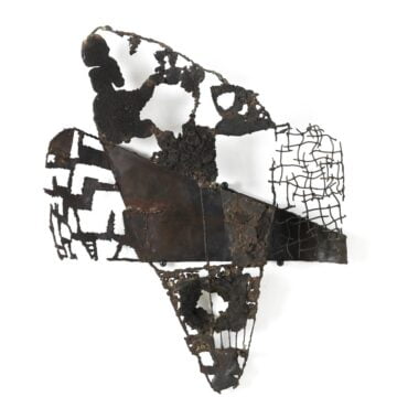 Mannucci, Edgardo , Idea N. 2, 1952/53, lamina di bronzo, filo di ottone Scorie di bronzo fuso, VAF 1551, Roverto, Mart