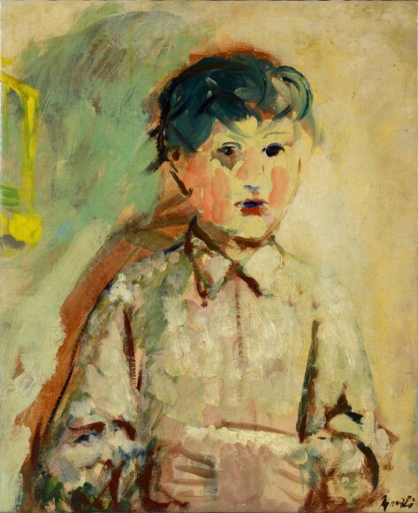 Manzù, Giacomo , ritratto di Pio, 1947, olio su tavola, VAF 2364, Roverto, Mart