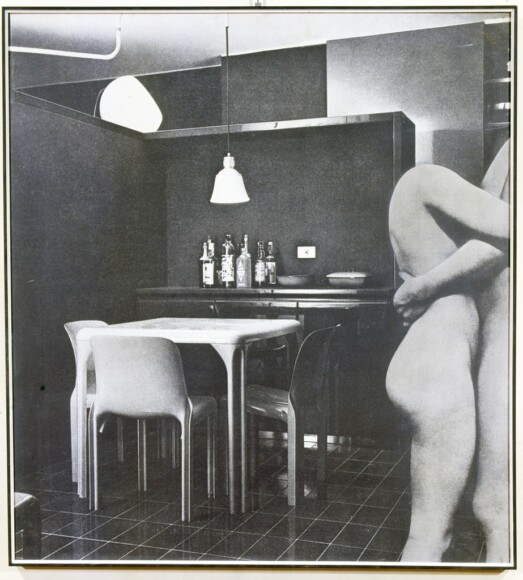 Mariani, Elio , arredamento, 1973, Mec-art - tela emulsionata, VAF 1643, Rov. A 5 sopra