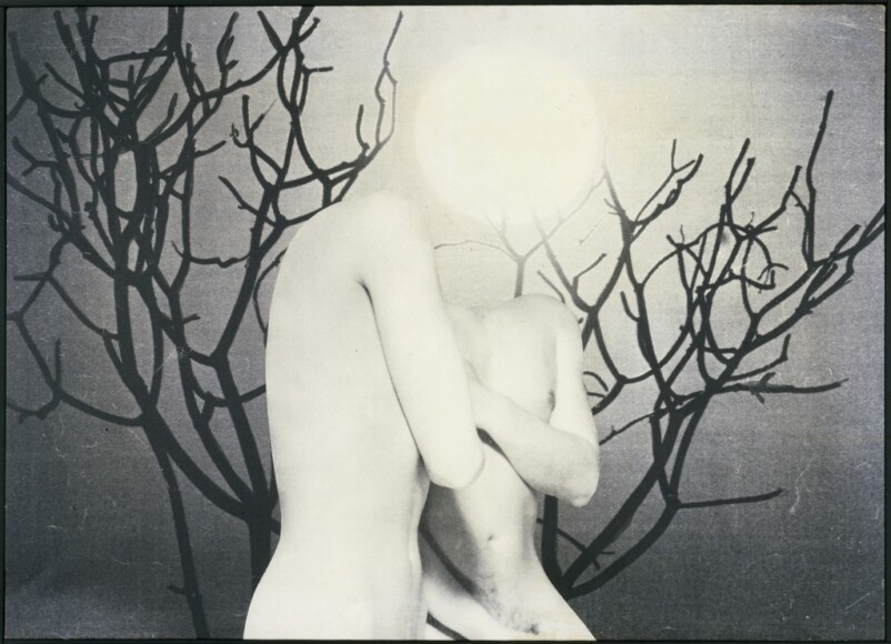 Mariani, Elio , Tramonto erotico, 1970, riporto fotografico emulsione su tela , VAF 1635, Rov. A 3 sotto