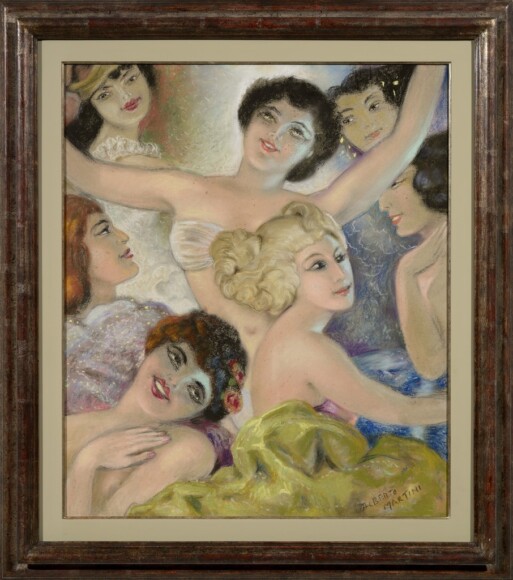 Martini, Alberto , fantasie muliebri - le sette Grazie, 1947 ?, tecnica mista su cartone, VAF 2464, Roverto, Mart