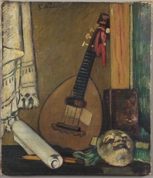 Marussig, Piero , Natura morta con mandolino , 1925 ca., olio su tela , VAF 2295, Roverto, Mart