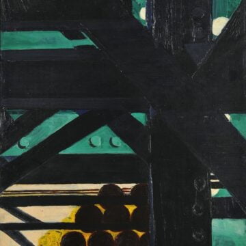 Maselli, Titina , fruit market downtown, 1954, olio su tavola, VAF 2091, Roverto, Mart