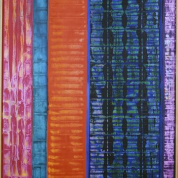 Meneguzzo, Franco , antico manoscritto e sequenze, 1962, olio su tela, VAF 1565, Rov. A 1 sopra