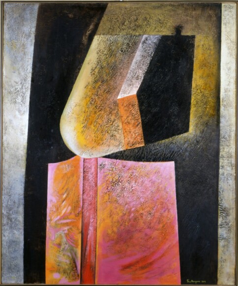 Meneguzzo, Franco , Pharus, 1959, olio su tela, VAF 1563, Rov. A 3 sopra