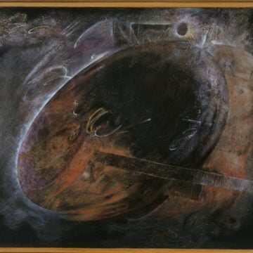 Meneguzzo, Franco , quando piccole quantità di materia Si trasformano in energia, 1960, olio su tela, VAF 1176, Roverto, Mart