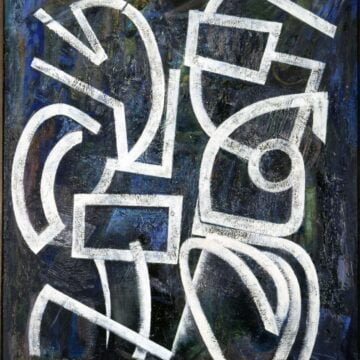 Meneguzzo, Franco , segni della memoria, 1958, olio su tela, VAF 1562, Rov. A 3 sopra