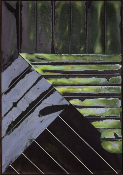 Meneguzzo, Franco , senza storia , 1973, olio su tela, VAF 1568, Rov. B 2 sopra 6 pezzi