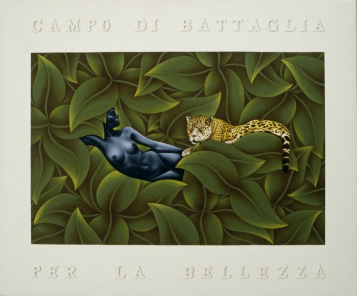 Mercurio Salvatore Lo Grasso , Campo di battaglia per la bellezza, 2000, Acrilico su legno, VAF 1212, Roverto, Mart