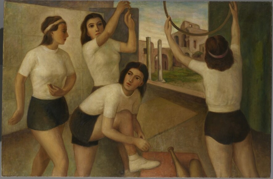 Mezzoli, Olmedo , In palestra, 1940, olio su tela, VAF 2225, Roverto, Mart