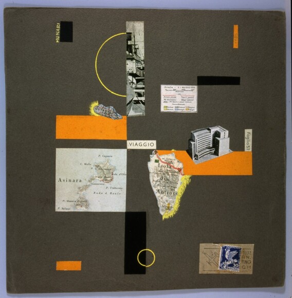 Munari, Bruno , Viaggio , 1933, Collage, Tempera su cartone, VAF 421, Roverto, Mart
