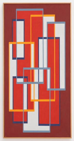 Nativi, Gualtieri , costruzione verticale in rosso no. 2, 1949, Olio su tela, VAF 1360, Roverto, Mart