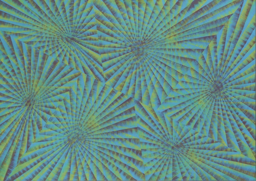 Nigro, Mario , Vibrazioni simultanee, 1962, tempera su carta, intelato su tela, VAF 428, Roverto, Mart