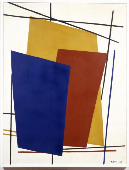 Nuti, Mario , composizione I, 1949, olio su tavola, VAF 1522, Roverto, Mart