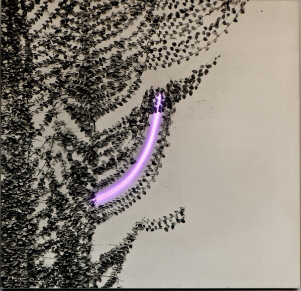 Olivotto, Germano , Indicazione 11/13, 1972, immagine fotografica su legnon neon , VAF 2061, Roverto, Mart