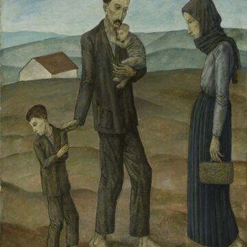 Oppi, Ubaldo , Miseria (I profughi, Famiglia), 1914, olio su cartone, VAF 2423, Roverto, Mart