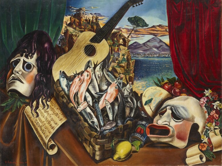 Paladini, Vinicio , Natura morta napoletana, 1931, olio su tela, VAF 2172, Roverto, Mart