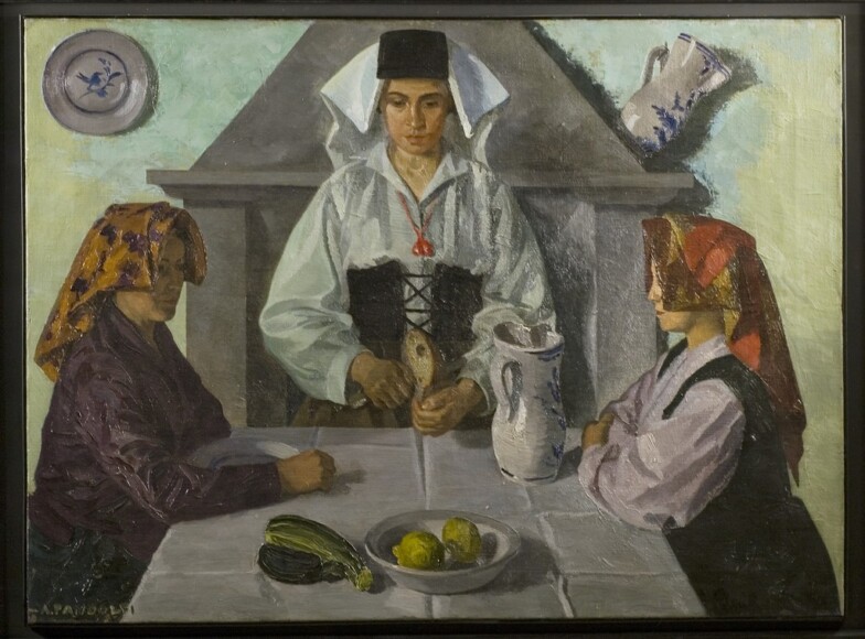 Pandolfi, Alessandro , Donne d'Abruzzo, 1925, olio su tela, VAF 1488, Roverto, Mart