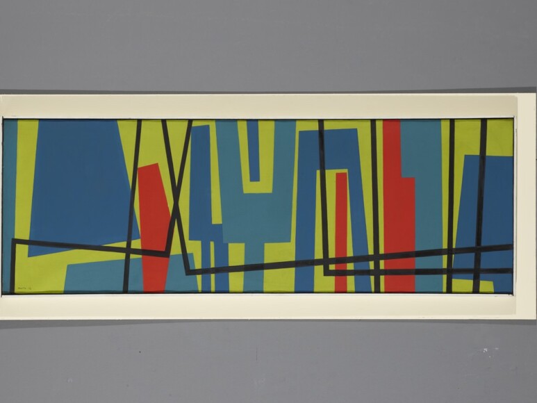 Pantaleoni, Ideo Tommaso, composizione, 1953, olio su tela, VAF 2191, Roverto, Mart