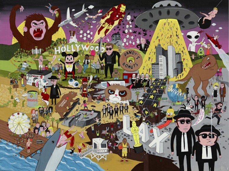 Paperina, Laurina , City of Angels (Apocalypse Now) , 2015, color a base d'acqua su tela , VAF 2311, Roverto, Mart