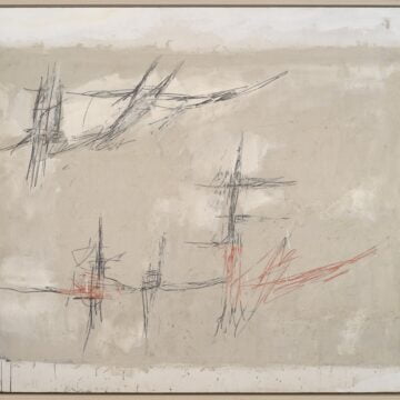 Perilli, Achille , l'unione dei contrari, 1959, tecnica mista su tela, VAF 1283, Roverto, Mart