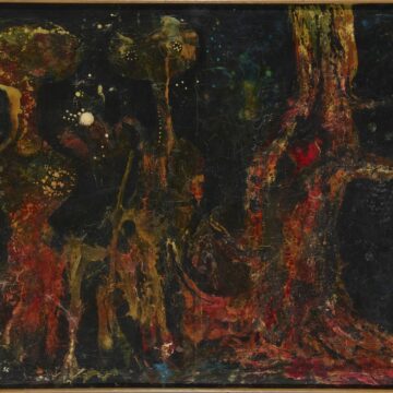 Persico, Mario , gli innamorati e la quercia, 1956, olio su tela, VAF 2418, Roverto, Mart