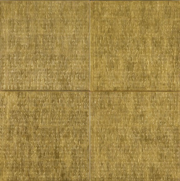 Peruz, Guido, il collezionista dei sogni, 2013, foglio d'oro su 4 tavole incise, VAF 2457, Roverto, Mart