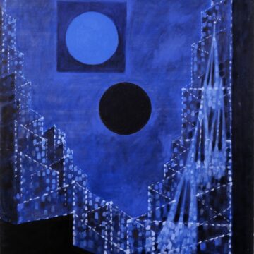 Peverelli, Cesare , New York, 1968/69, tecnica mista su tela, VAF 1951, Roverto, Mart