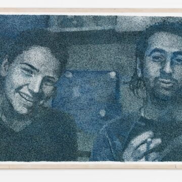 Pietrella, Federico , coppia felice, 2000, timbri su carta intelata, VAF 1617, Roverto, Mart