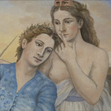 Piruca, Franco , la poesia e la pittura , 1996, olio su tela , VAF 2388, Rovereto, Magazzino VAF