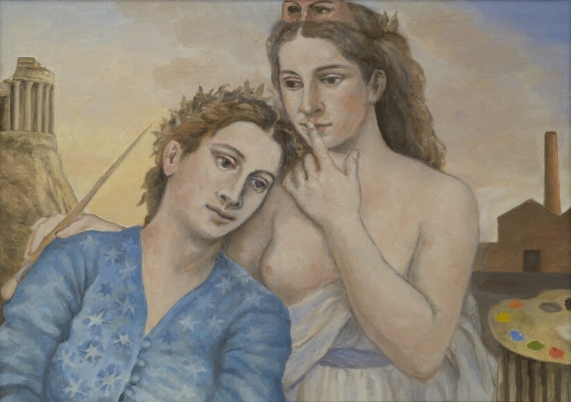 Piruca, Franco , la poesia e la pittura , 1996, olio su tela , VAF 2388, Rovereto, Magazzino VAF