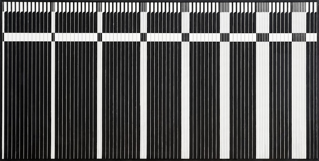 Pizzo, Giovanni , Sign-gestalt n. 0043, 1963, morgan's paint e china su masonite , VAF 2390, Rov. A 1 sopra