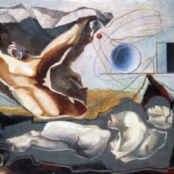 Prampolini, Enrico , Metamorfosi dell'eroe e della nuova Europa, 1942, olio su tavola, VAF 847, Roverto, Mart