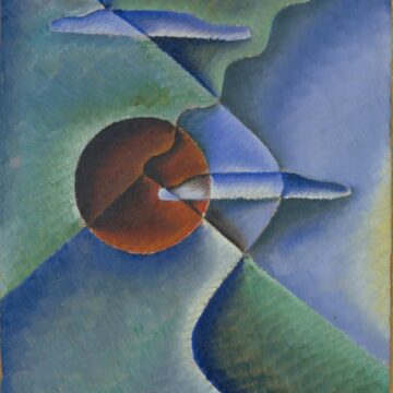 Randazzo, Elio , Un cielo futurista (Futur-composizione), 1933, tecnica mista su carta intelata, VAF 1996, Roverto, Mart