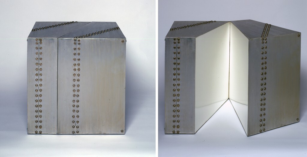 Remotti, Remo , cubo in due pezzi, 1966, metallo, VAF 1747, Roverto, Mart