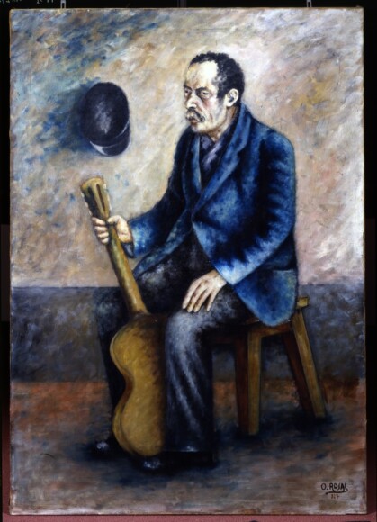 Rosai, Ottone , Chitarrista, 1927, olio su tela, VAF 1848, Roverto, Mart