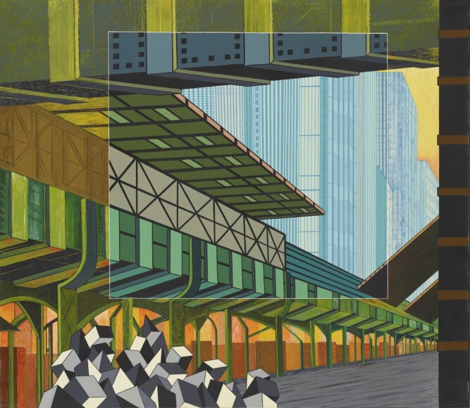 Rossello, Mario , Chicago , 1976, olio su tela , VAF 2402 , Roverto, Mart