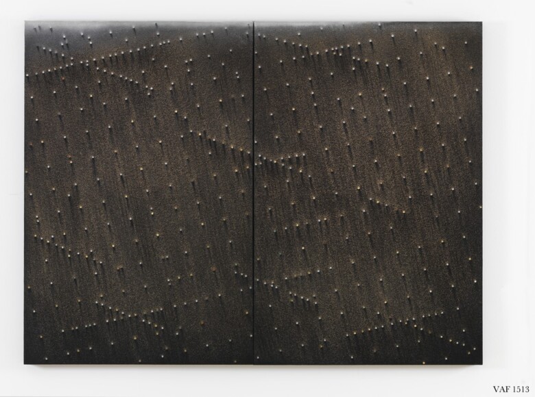 Sanna, Sandro , Bisanzio lunare - 1 a - dittico, 2005, tecnica mista su tela, VAF 1513, Roverto, Mart