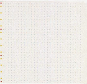 Scaccabarozzi , Prevalenze 1/6 col. - VI.G.VE.A.B. (mass.) ø x2, VI.G.VE.A.B. (mass.) ø 1 xx, VI.G.VE.A.B. (min.) ø 1 mm, , 1974, acrilico su tela, trittico , VAF 2318, Roverto, Mart