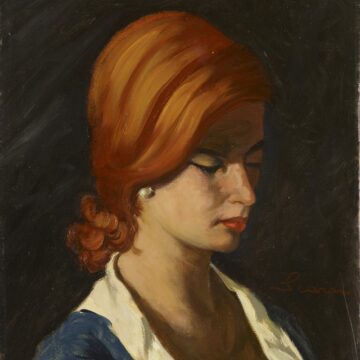 Scaroni, Giuseppe Annibale , pel de carotta (ritratto di donna) , 1933, olio su tela , VAF 2459, Roverto, Mart