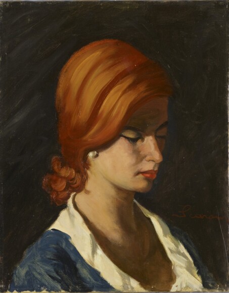 Scaroni, Giuseppe Annibale , pel de carotta (ritratto di donna) , 1933, olio su tela , VAF 2459, Roverto, Mart