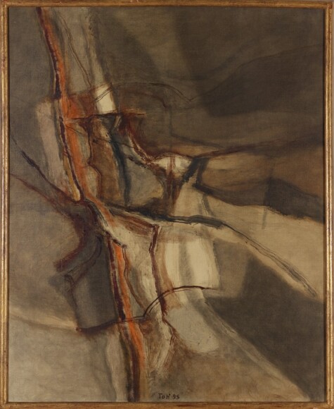 Scialoja, Toti , lettura d'infanzia n. 2, 1955, olio su tela, VAF 1428, Roverto, Mart