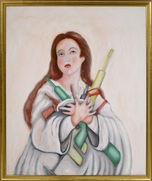 Silvestro, Franco , Madonna delle Armi, 1996, olio su tela, VAF 2408, Rovereto, Magazzino VAF