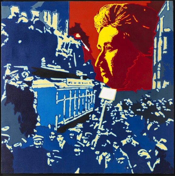 Spadari, Giangiacomo , Berlino: 6 gennaio 1919, 1972, acrilico su tela, VAF 1440, Roverto, Mart