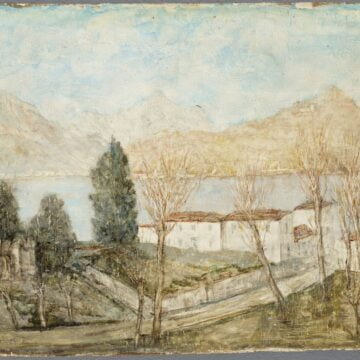 Spilimbergo, Adriano , paesaggio - lago di Como, 1935, olio su tavola, VAF 2449, Roverto, Mart