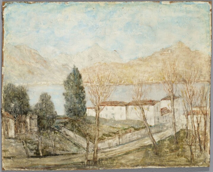 Spilimbergo, Adriano , paesaggio - lago di Como, 1935, olio su tavola, VAF 2449, Roverto, Mart