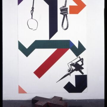 Squatriti, Fausta , I ferri del mestiere: tutti frutti, 1993, Seriegrafie, Collage, Aquarell auf Karton + Marmor, VAF 510, Roverto, Mart