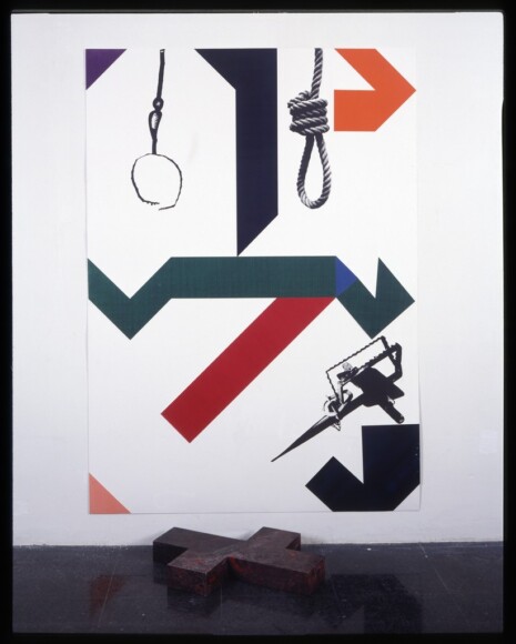 Squatriti, Fausta , I ferri del mestiere: tutti frutti, 1993, Seriegrafie, Collage, Aquarell auf Karton + Marmor, VAF 510, Roverto, Mart