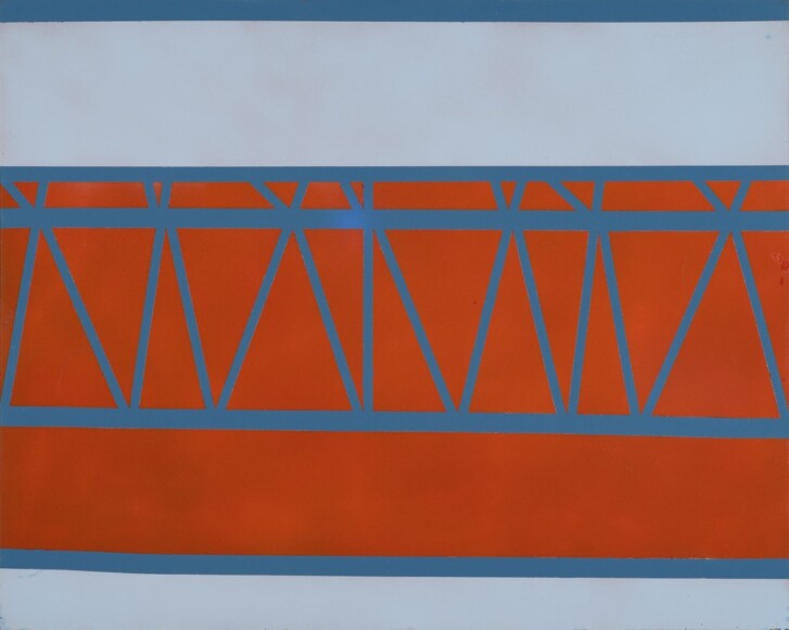 Stirone, Gianni , senza titolo, 1967, olio su tela, VAF 2414, Rov. B 4 sotto